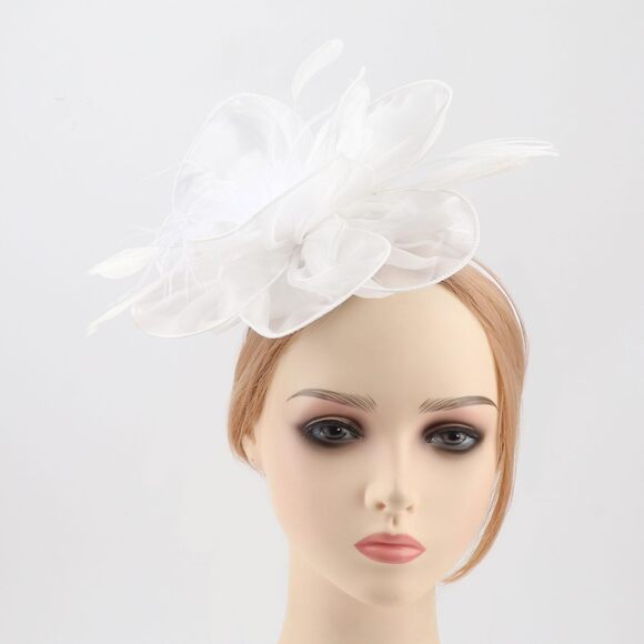 Fascinators Hat Tea Party Headwear Ribbons Feathers On A Headband And A 7165 - Picture 7 of 7